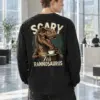 "Scary Tea Rannosaurus" Unisex Longsleeve T-shirt | Gildan 2400