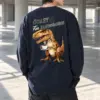 "Scary Tea Rannosaurus" Unisex Longsleeve T-shirt | Gildan 2400