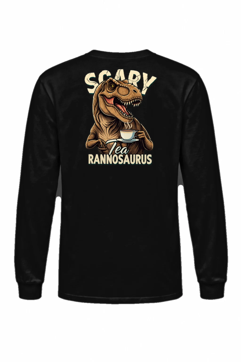 "Scary Tea Rannosaurus" Unisex Longsleeve T-shirt | Gildan 2400