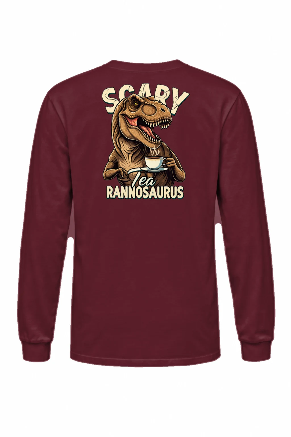 "Scary Tea Rannosaurus" Unisex Longsleeve T-shirt | Gildan 2400