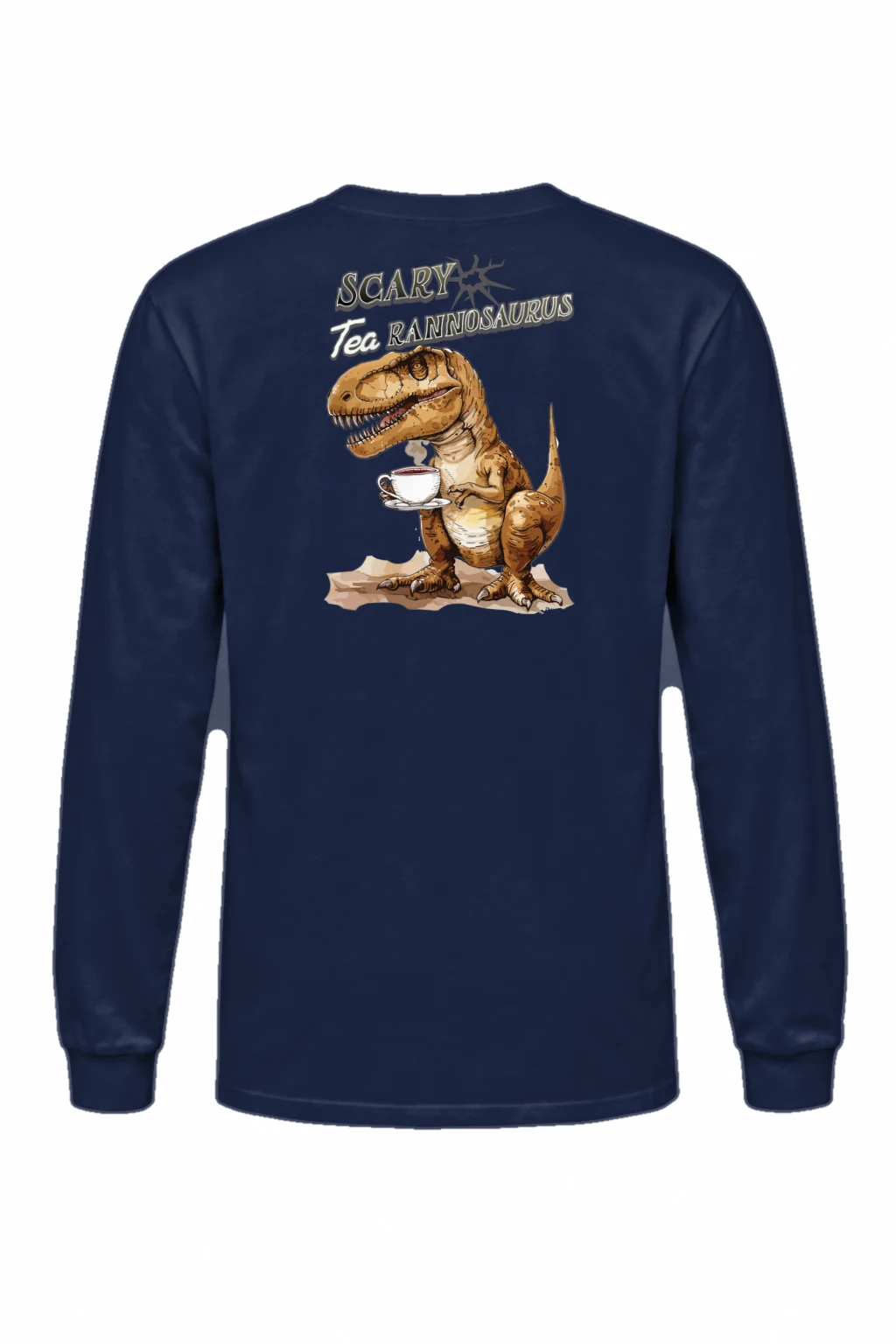 "Scary Tea Rannosaurus" Unisex Longsleeve T-shirt | Gildan 2400