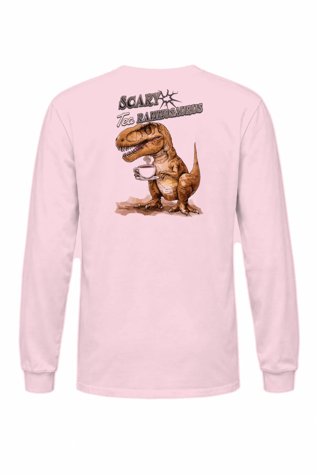"Scary Tea Rannosaurus" Unisex Longsleeve T-shirt | Gildan 2400