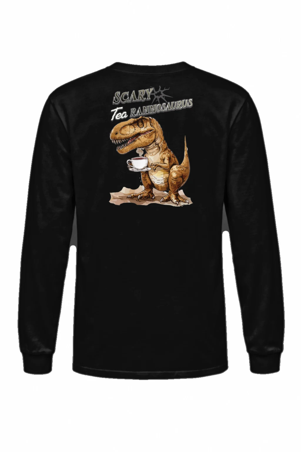 "Scary Tea Rannosaurus" Unisex Longsleeve T-shirt | Gildan 2400