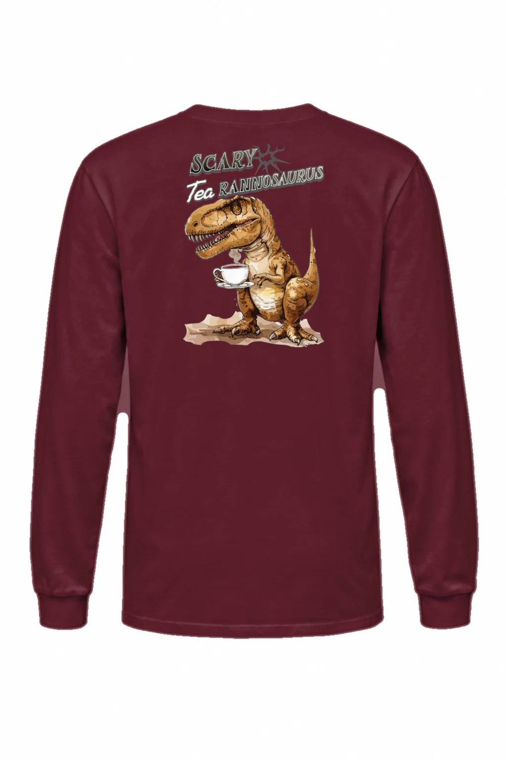 "Scary Tea Rannosaurus" Unisex Longsleeve T-shirt | Gildan 2400