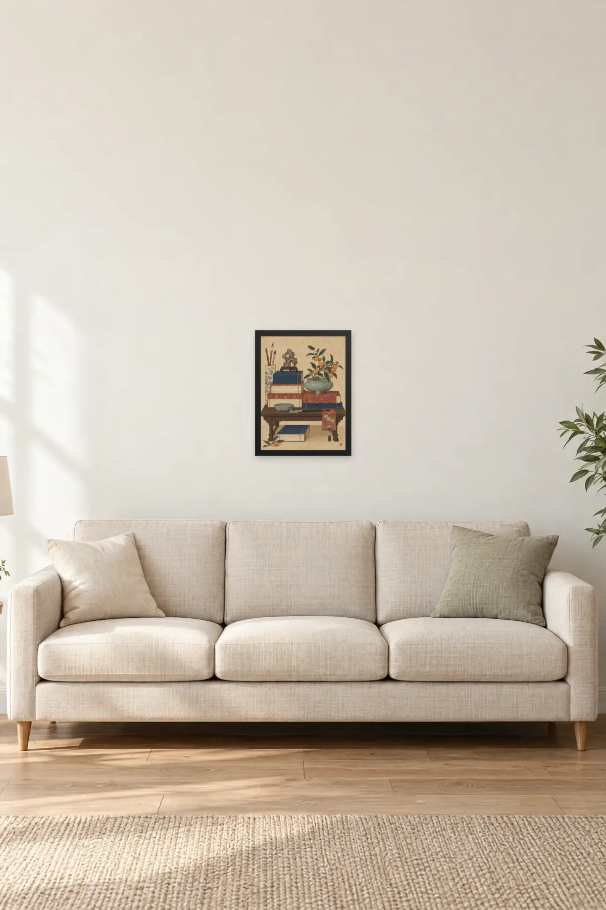 "Scholar’s Table with Kumquats" Premium Wooden Framed Poster — Black frame, 12 × 16 in