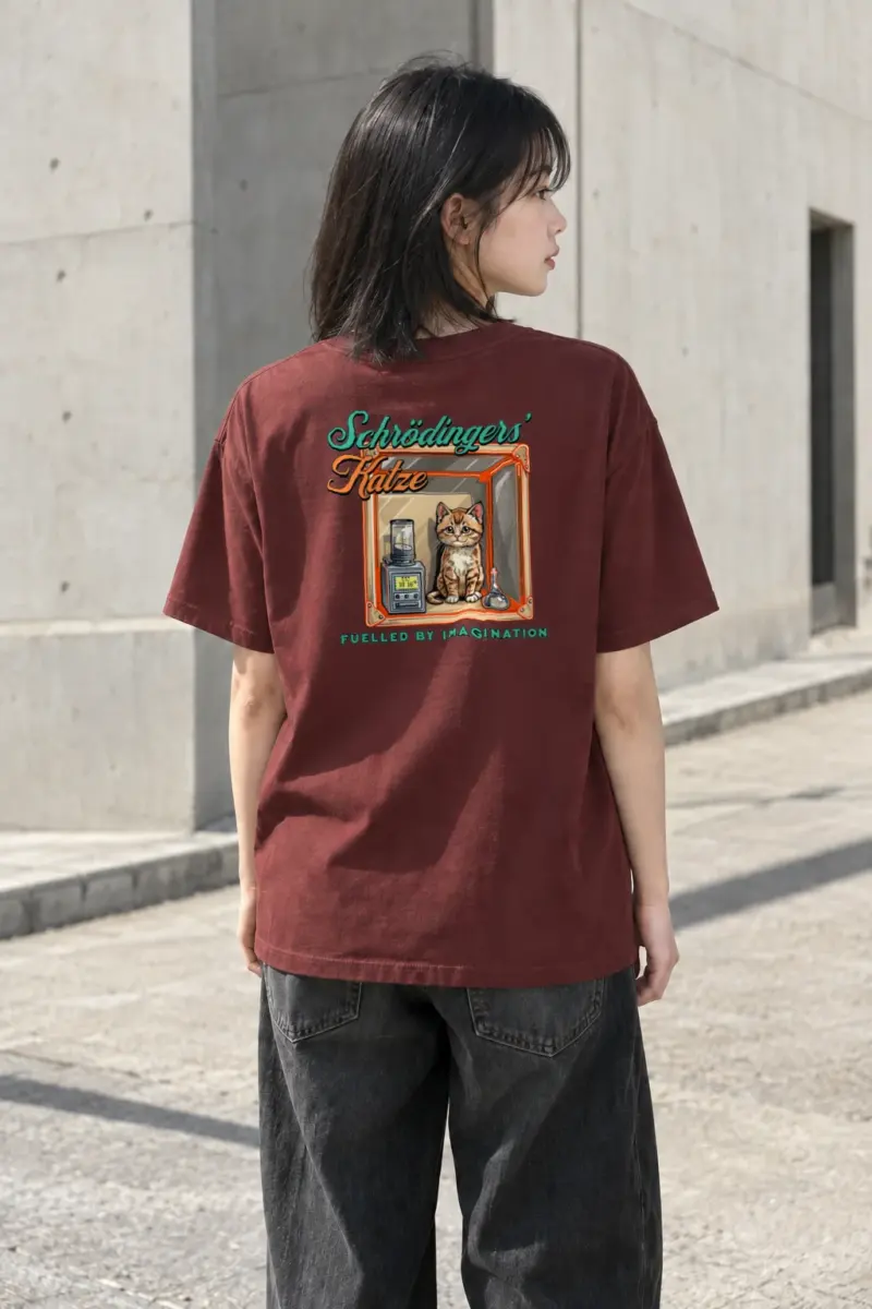 "Schrödinger’s Katze" Heavyweight Unisex Crewneck T-shirt | Gildan 5000