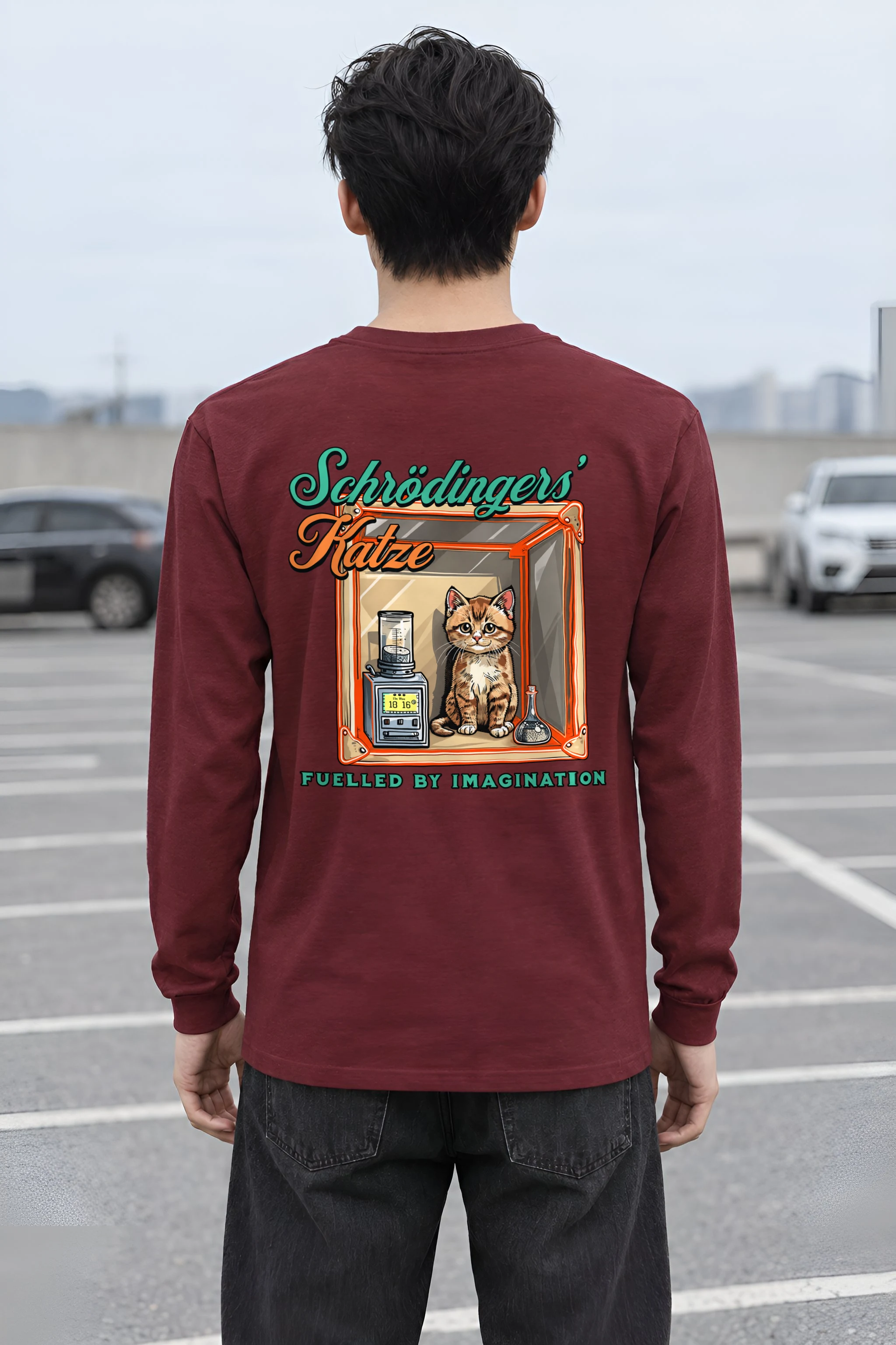 "Schrödinger’s Katze" Unisex Longsleeve T-shirt