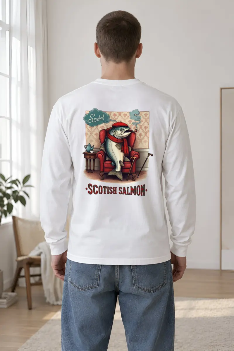 "Scottish Salmon Lounge" Unisex Longsleeve T-shirt