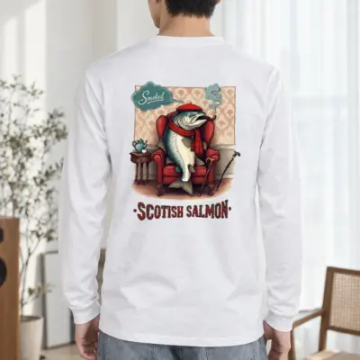 "Scottish Salmon Lounge" Unisex Longsleeve T-shirt