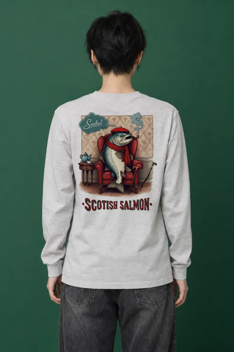 "Scottish Salmon Lounge" Unisex Longsleeve T-shirt | Gildan 2400