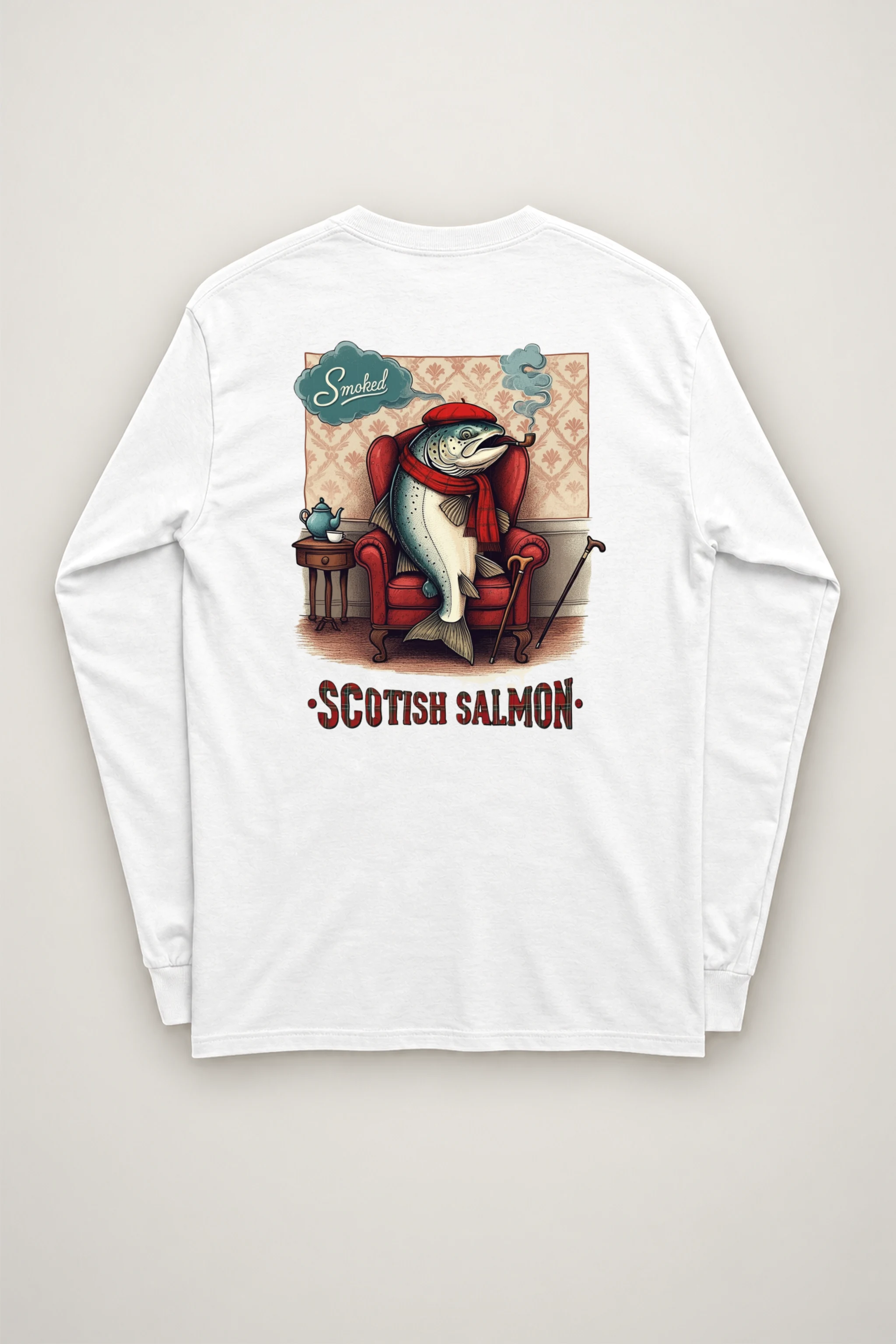 "Scottish Salmon Lounge" Unisex Longsleeve T-shirt