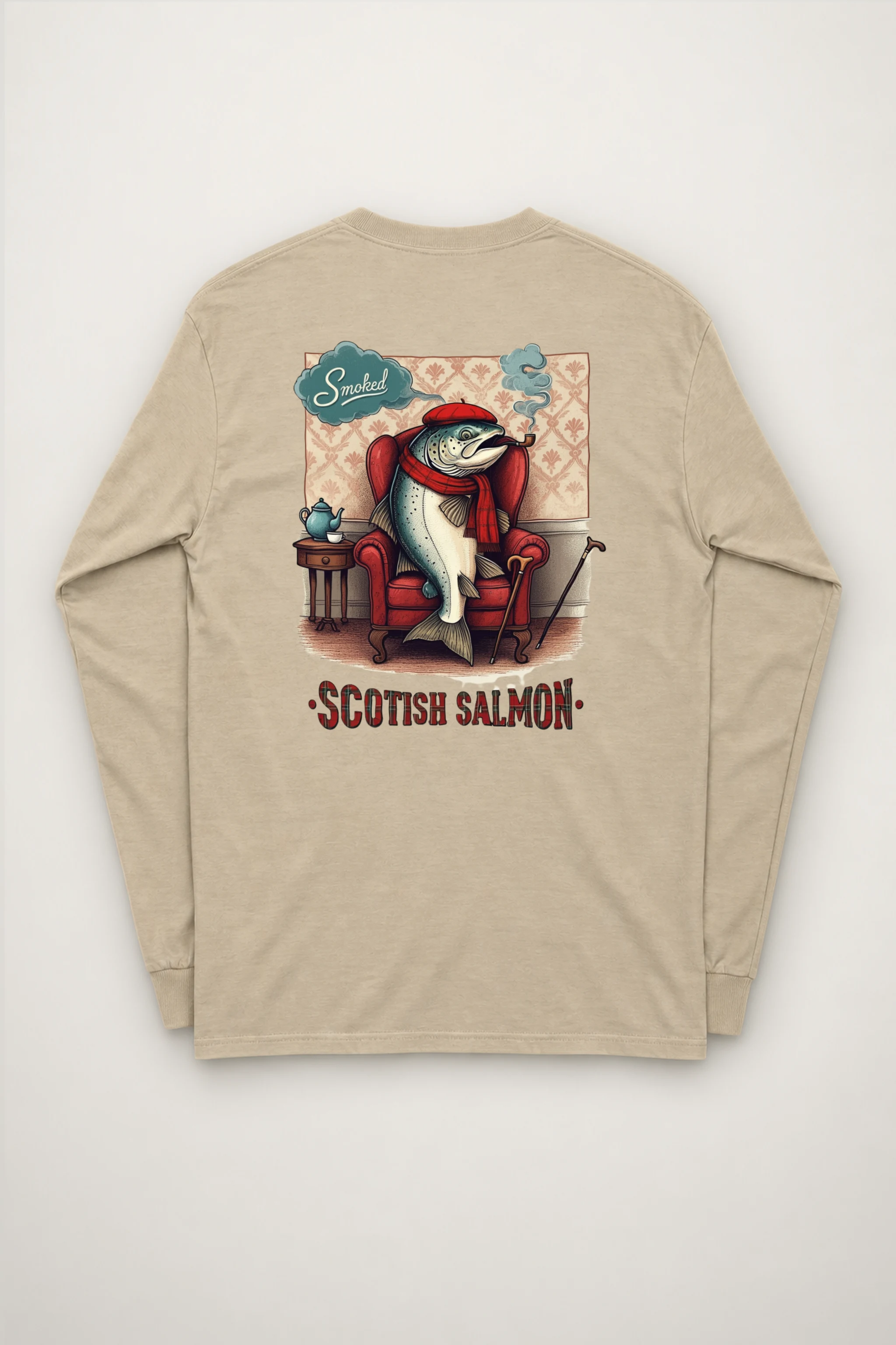 "Scottish Salmon Lounge" Unisex Longsleeve T-shirt