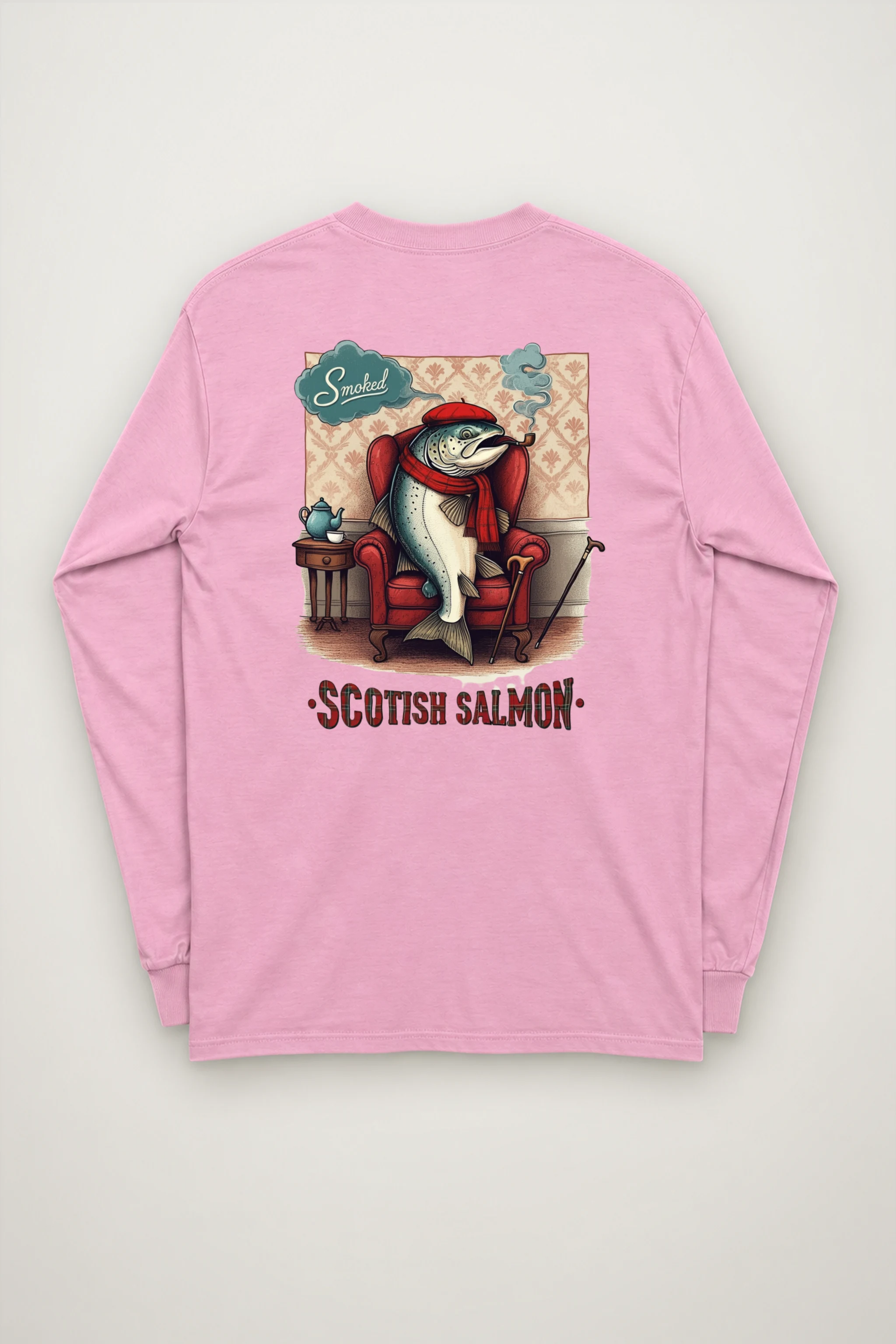 "Scottish Salmon Lounge" Unisex Longsleeve T-shirt
