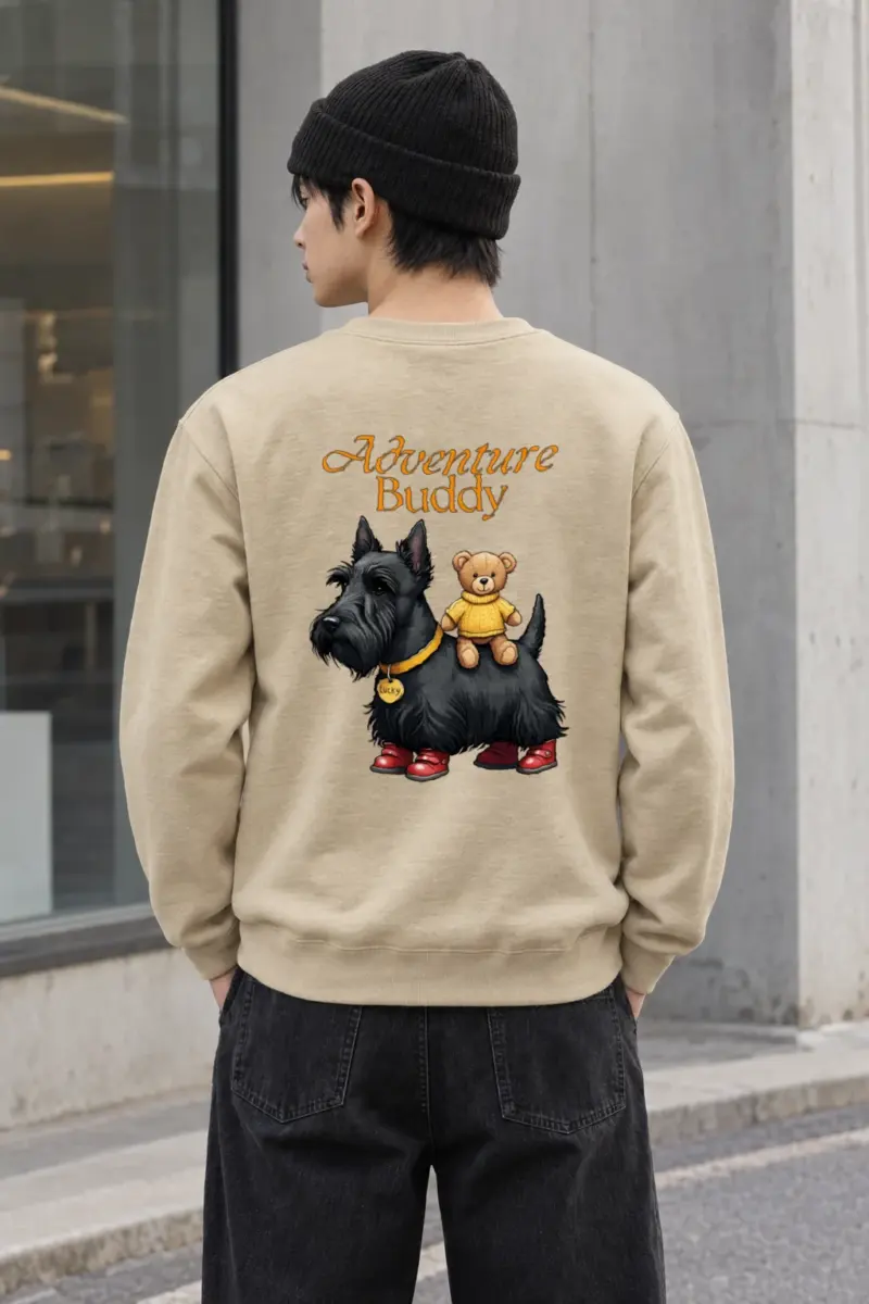 "Scottish Terrier Teddy Bear" Heavy Blend Unisex Crewneck Sweatshirt