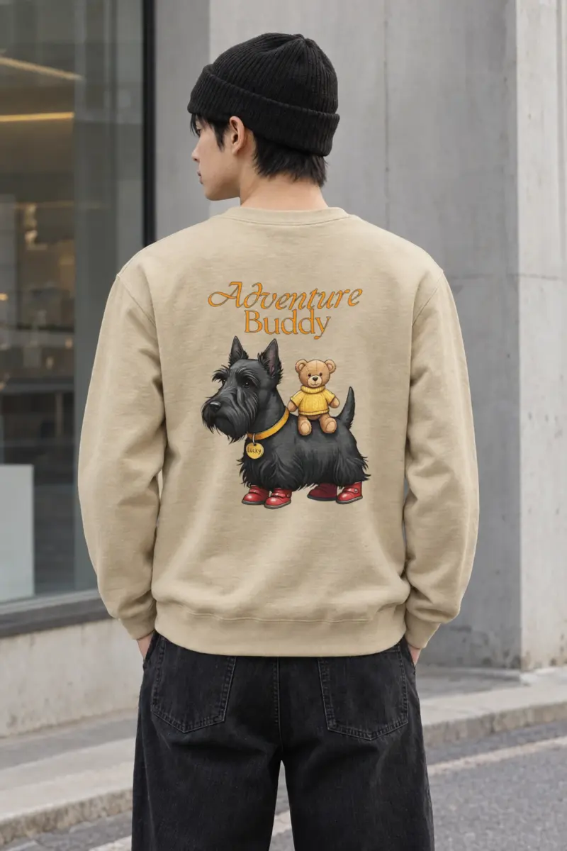 "Scottish Terrier Teddy Bear" Heavy Blend Unisex Crewneck Sweatshirt