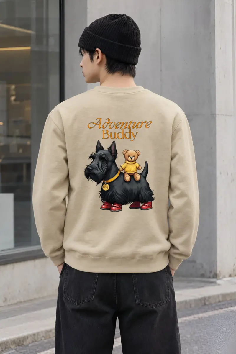 "Scottish Terrier Teddy Bear" Heavy Blend Unisex Crewneck Sweatshirt