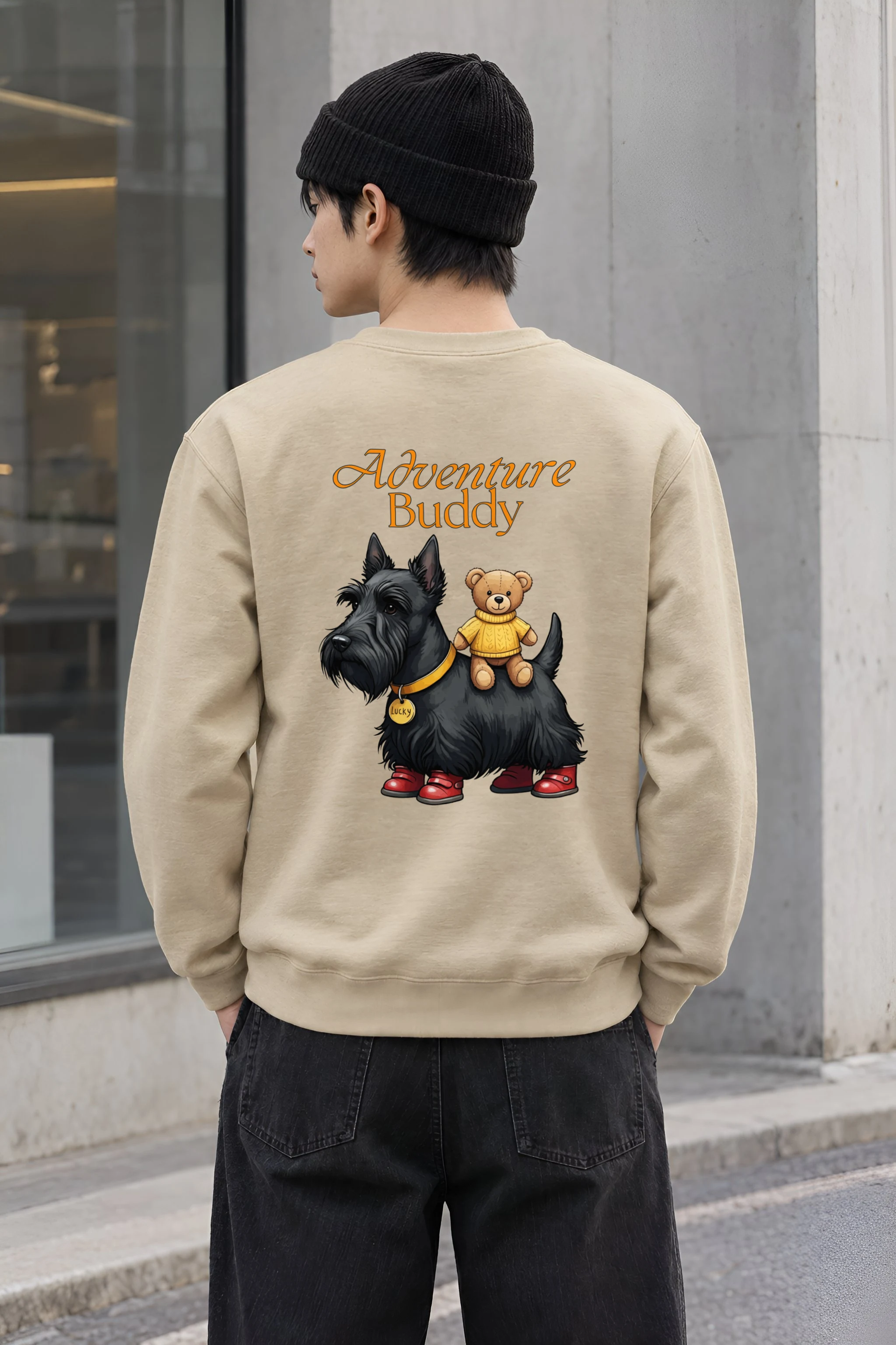 "Scottish Terrier Teddy Bear" Heavy Blend Unisex Crewneck Sweatshirt