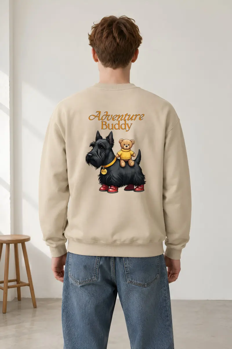 "Scottish Terrier Teddy Bear" Heavy Blend Unisex Crewneck Sweatshirt