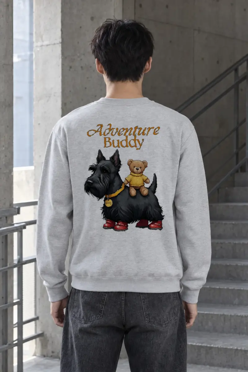 "Scottish Terrier Teddy Bear" Heavy Blend Unisex Crewneck Sweatshirt