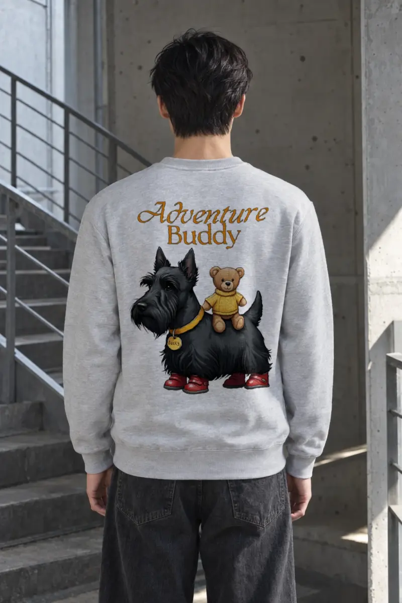 "Scottish Terrier Teddy Bear" Heavy Blend Unisex Crewneck Sweatshirt
