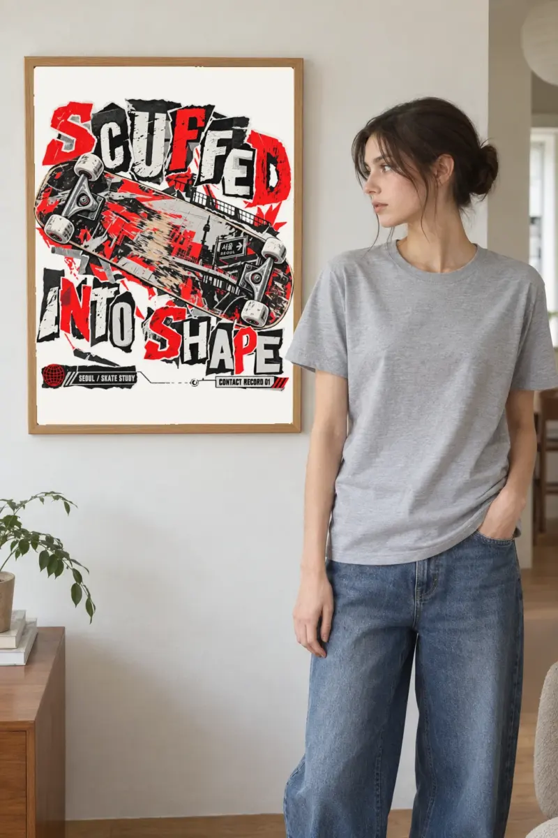 "Scuffed Into Shape" Premium Wooden Framed Poster