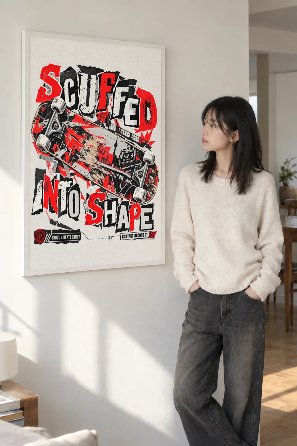 "Scuffed Into Shape" Premium Wooden Framed Poster