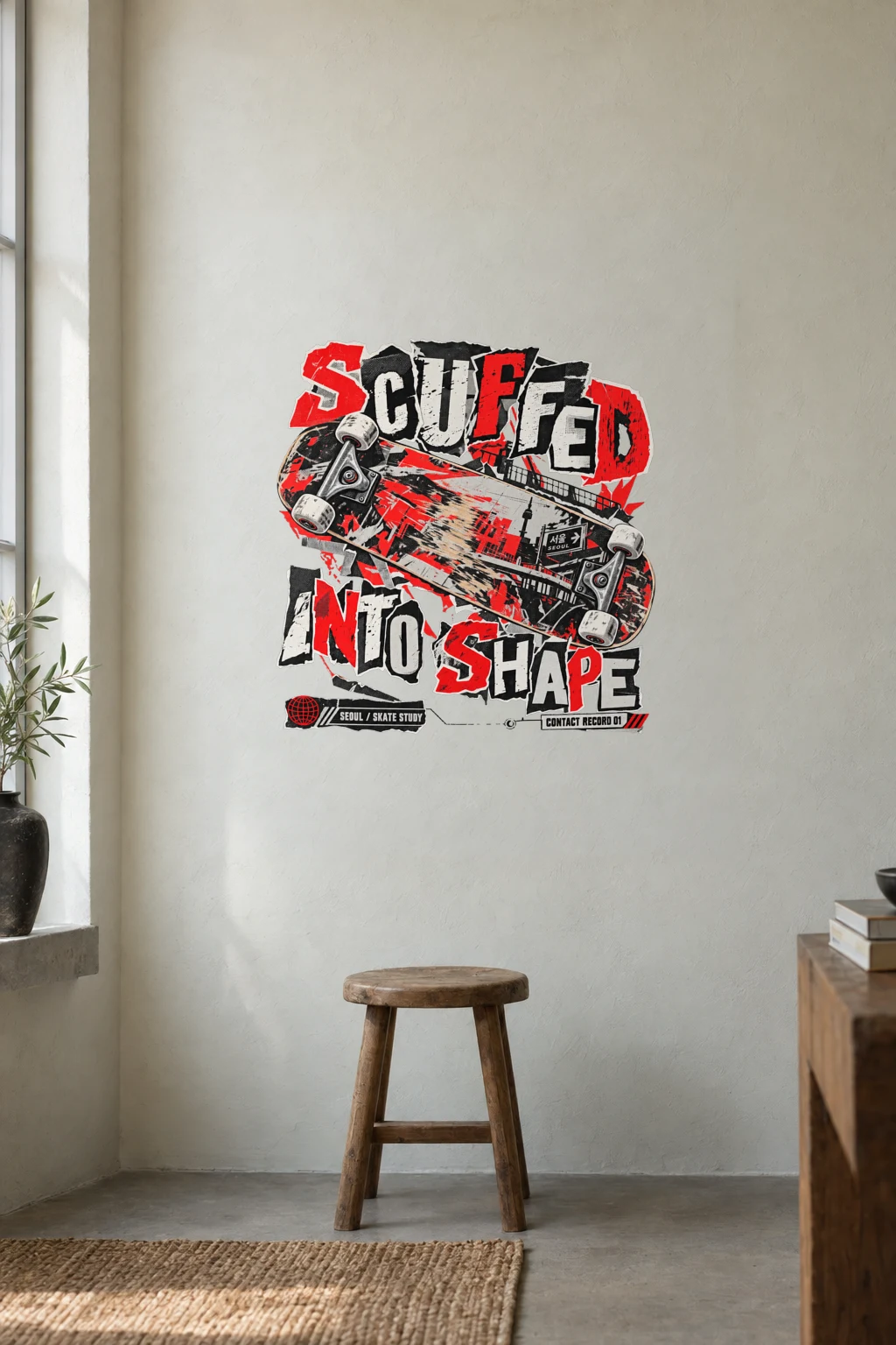 "Scuffed Into Shape" Premium Wooden Framed Poster