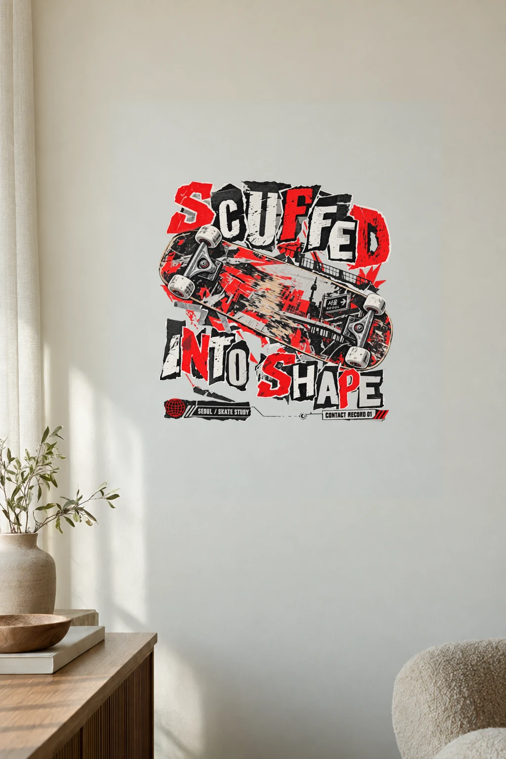 "Scuffed Into Shape" Premium Wooden Framed Poster