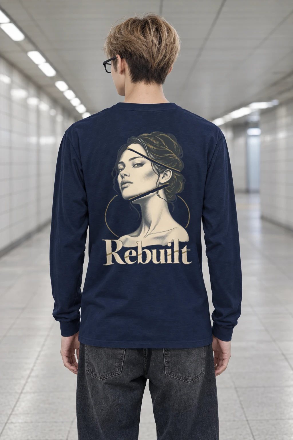 "Sculptural Woman Study" Unisex Longsleeve T-shirt | Gildan 2400