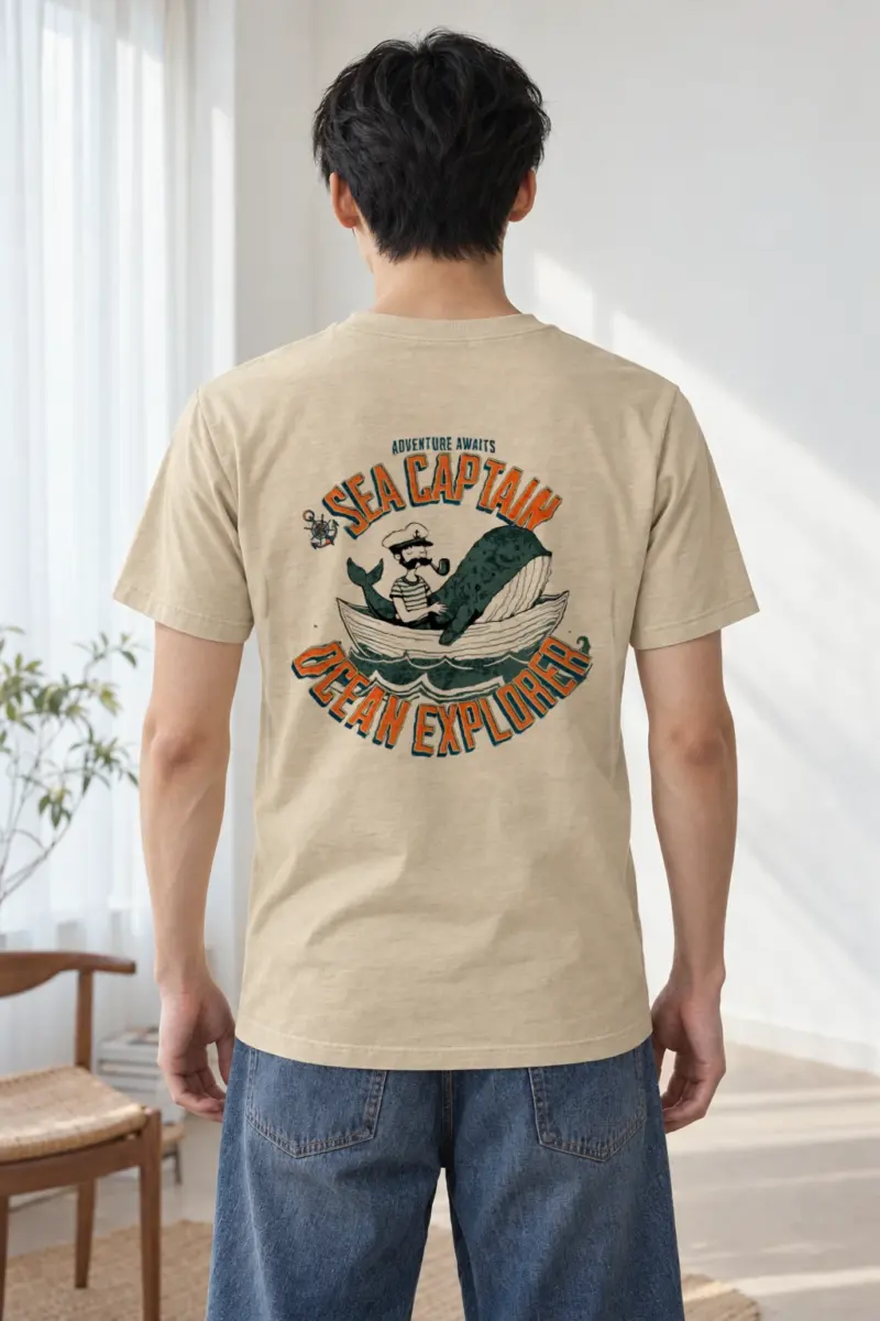"Sea Captain Adventure" Heavyweight Unisex Crewneck T-shirt