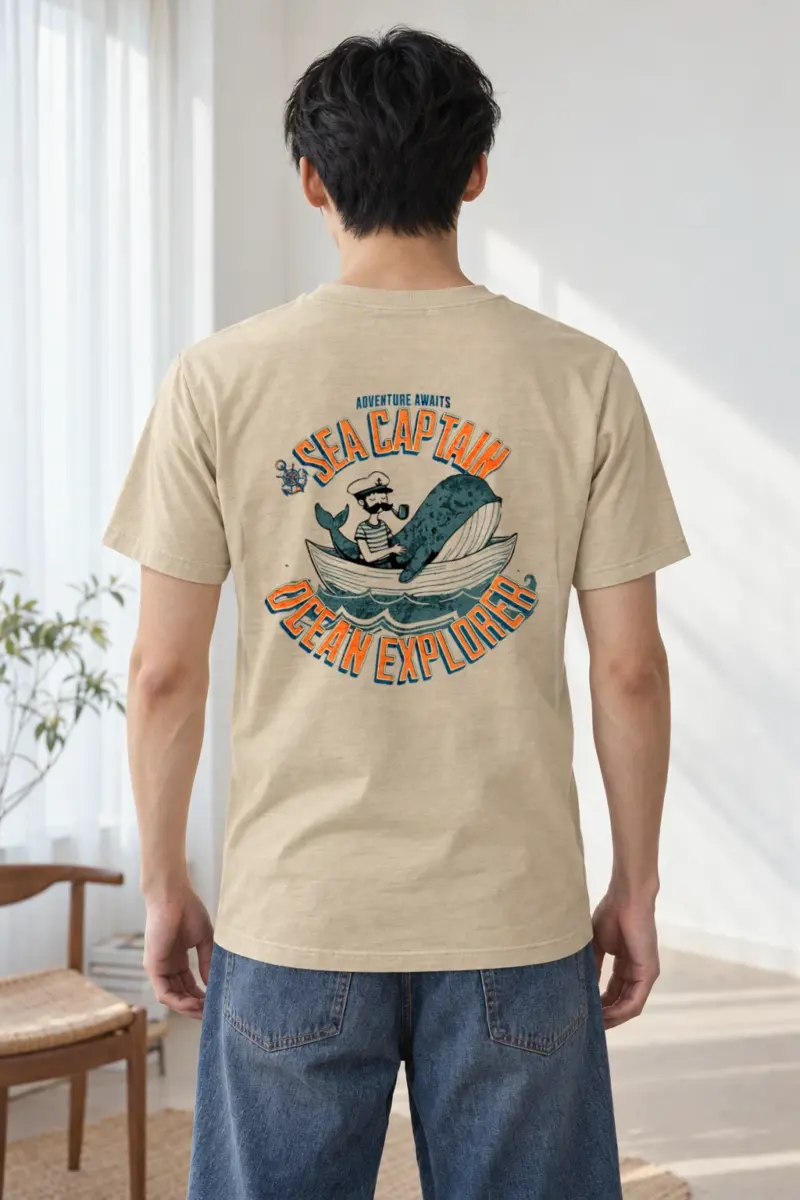 "Sea Captain Adventure" Heavyweight Unisex Crewneck T-shirt
