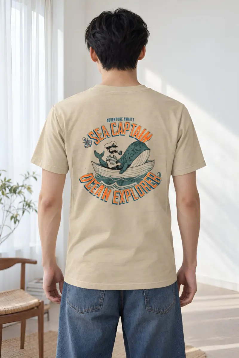 "Sea Captain Adventure" Heavyweight Unisex Crewneck T-shirt