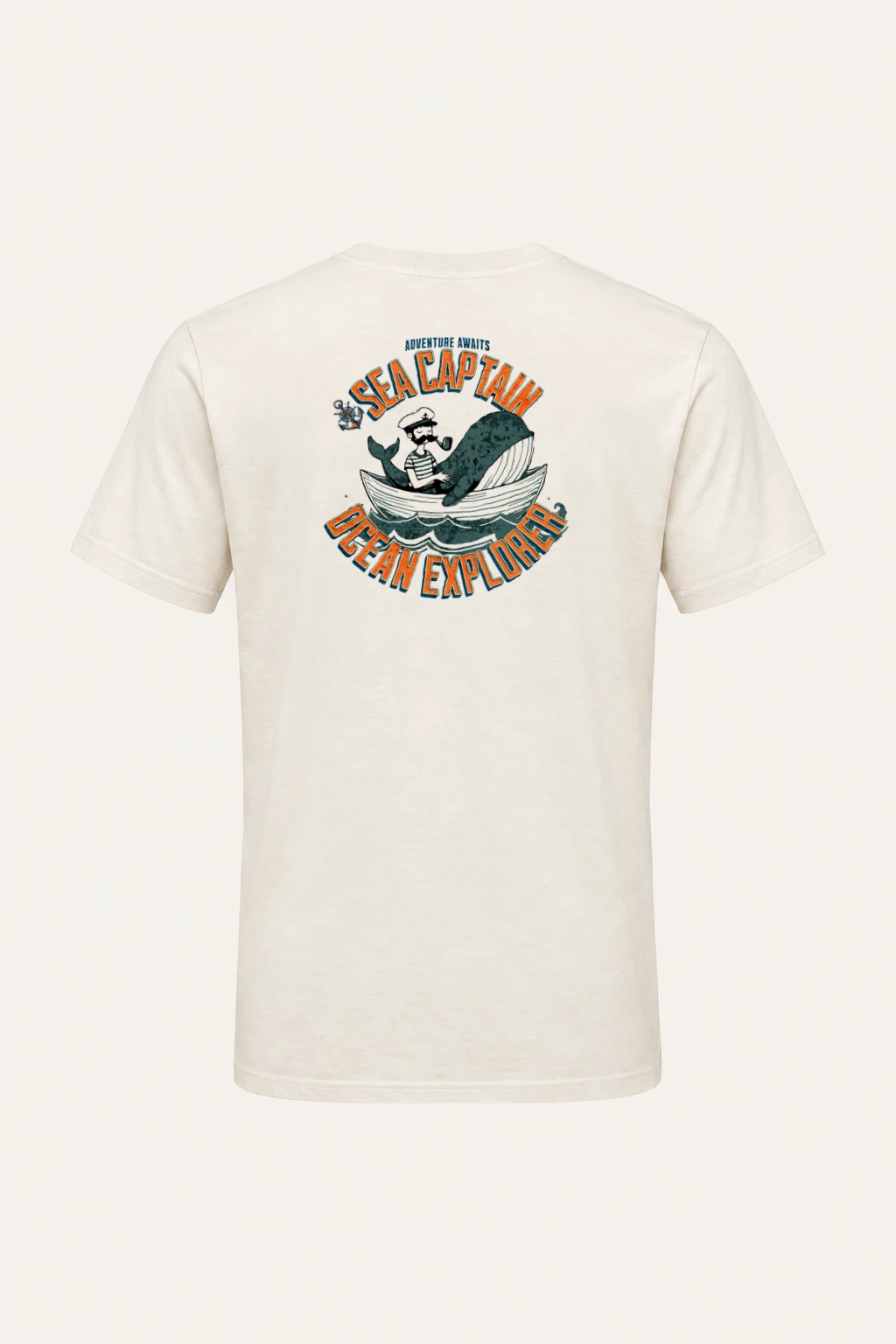 "Sea Captain Adventure" Heavyweight Unisex Crewneck T-shirt | Gildan 5000