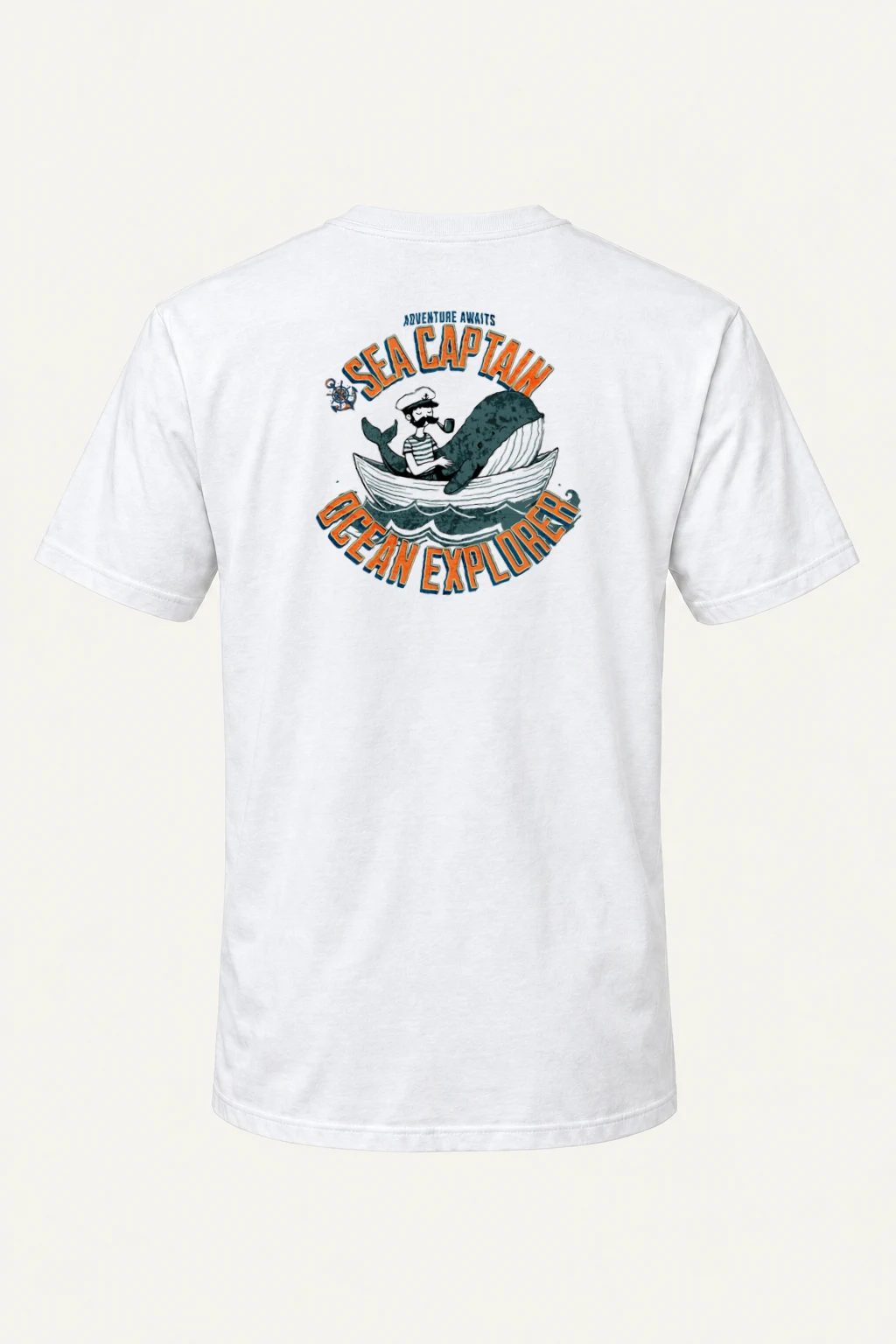 "Sea Captain Adventure" Heavyweight Unisex Crewneck T-shirt | Gildan 5000