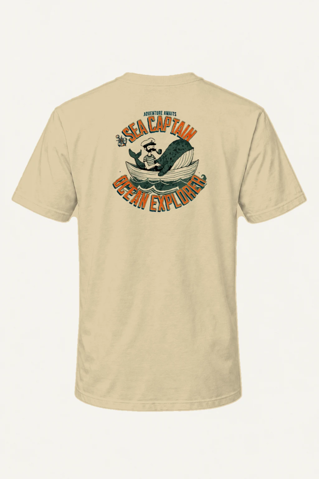 "Sea Captain Adventure" Heavyweight Unisex Crewneck T-shirt | Gildan 5000
