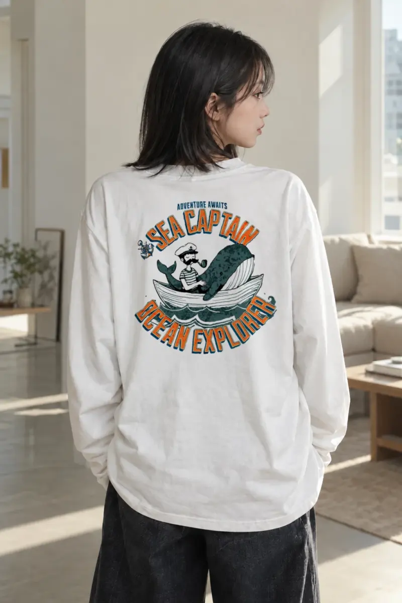 "Sea Captain" Unisex Longsleeve T-shirt | Gildan 2400