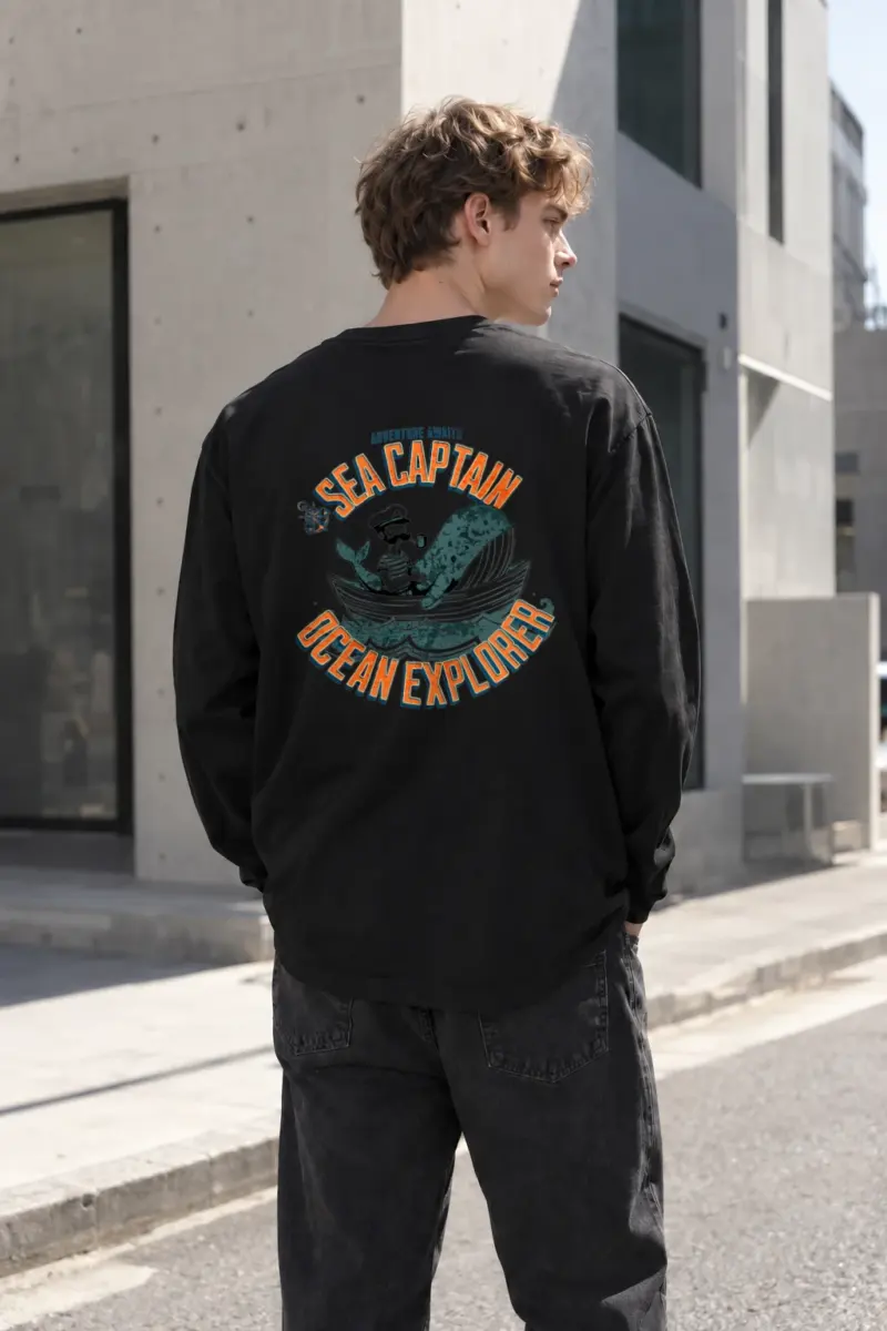 "Sea Captain" Unisex Longsleeve T-shirt | Gildan 2400