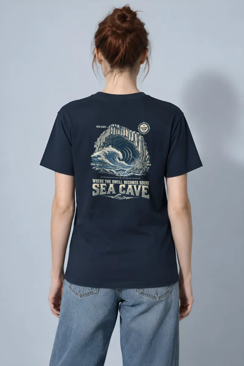 "Sea Cave Section View" Heavyweight Unisex Crewneck T-shirt