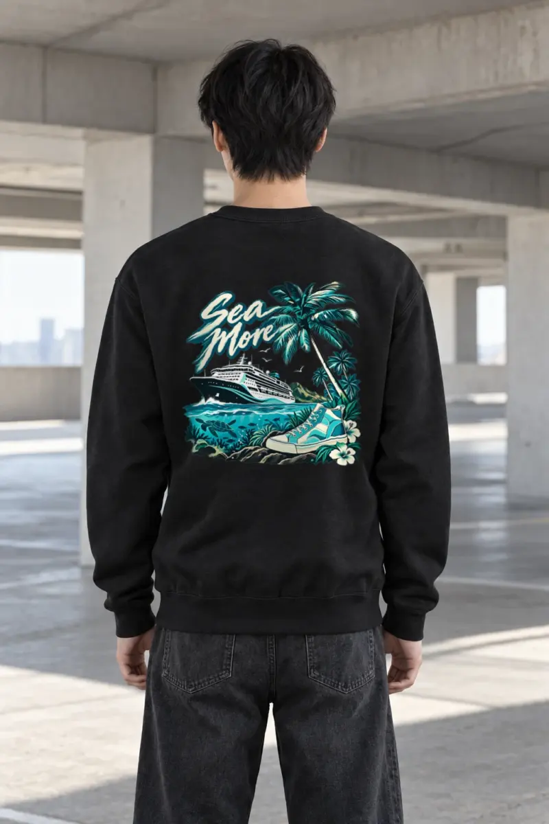 "Sea More" Heavy Blend Unisex Crewneck Sweatshirt | Gildan 18000