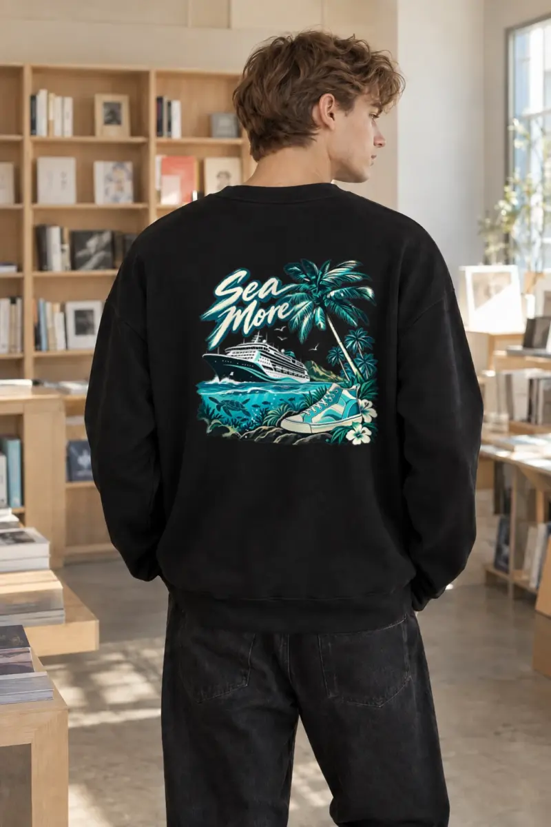 "Sea More" Heavy Blend Unisex Crewneck Sweatshirt | Gildan 18000