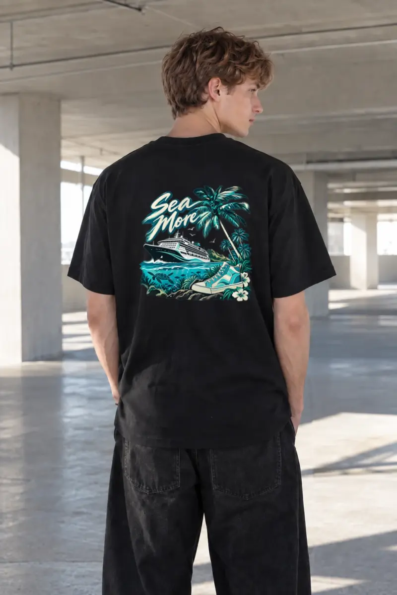 "Sea More" Heavyweight Unisex Crewneck T-shirt | Gildan 5000