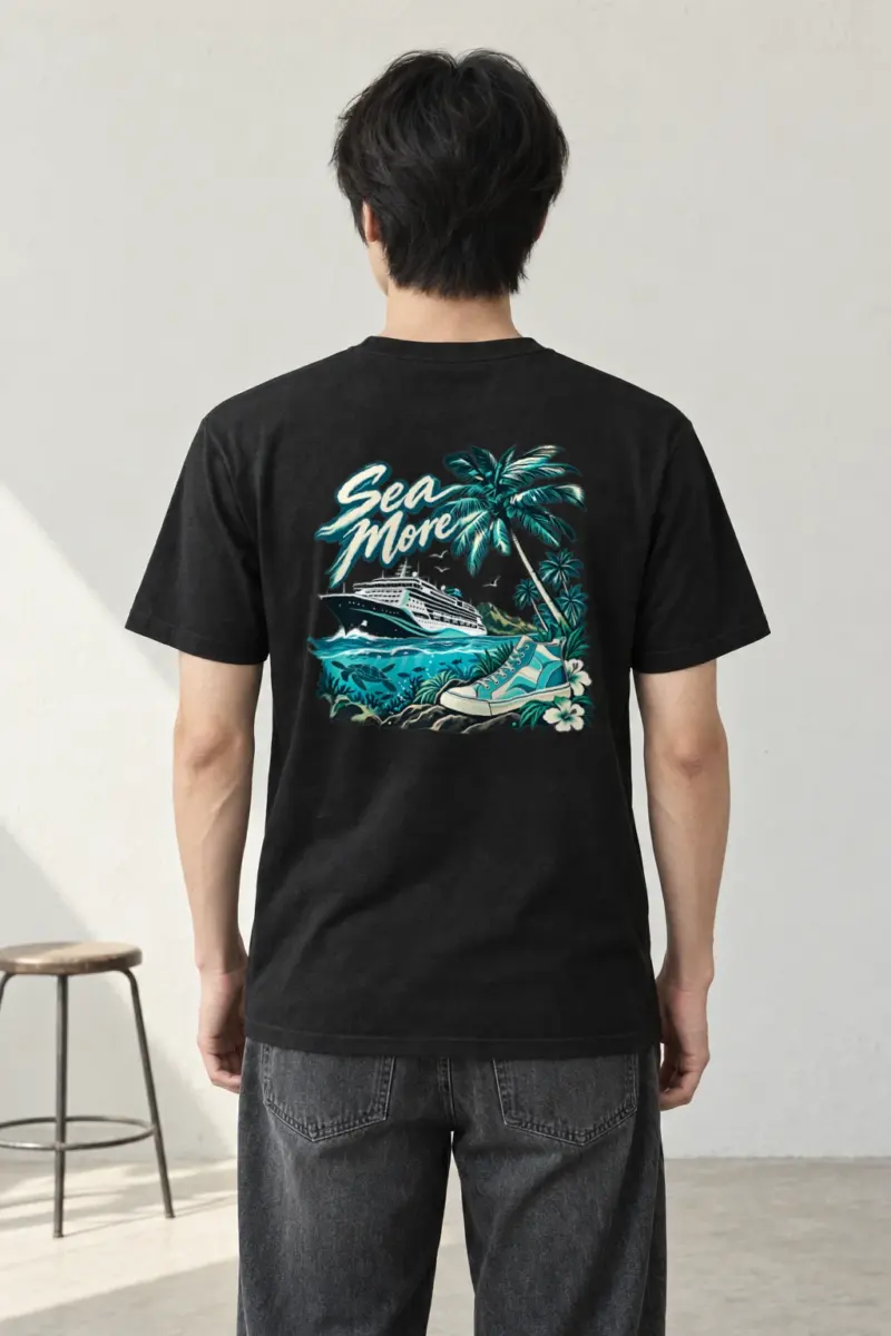"Sea More" Heavyweight Unisex Crewneck T-shirt