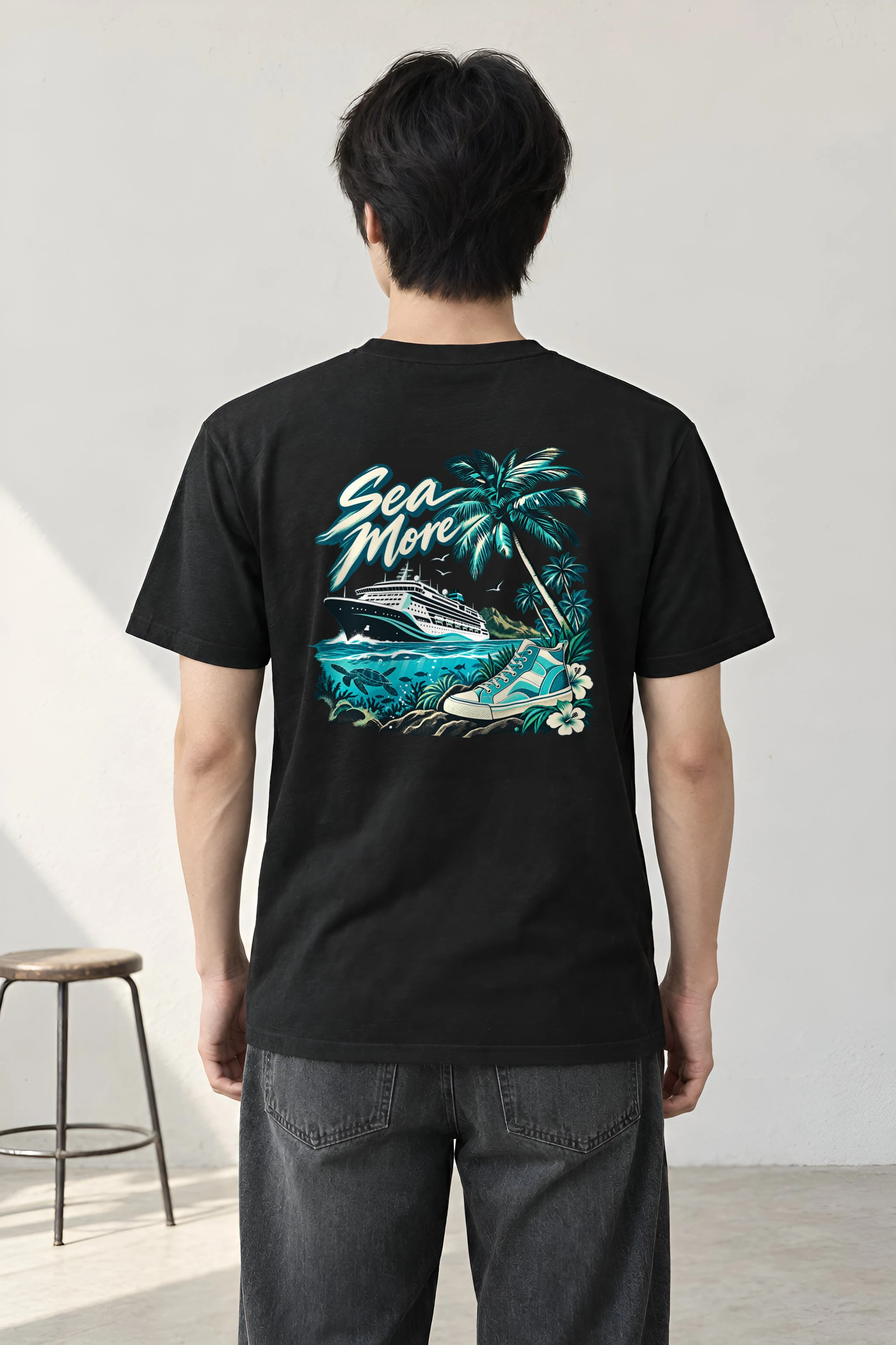 "Sea More" Heavyweight Unisex Crewneck T-shirt
