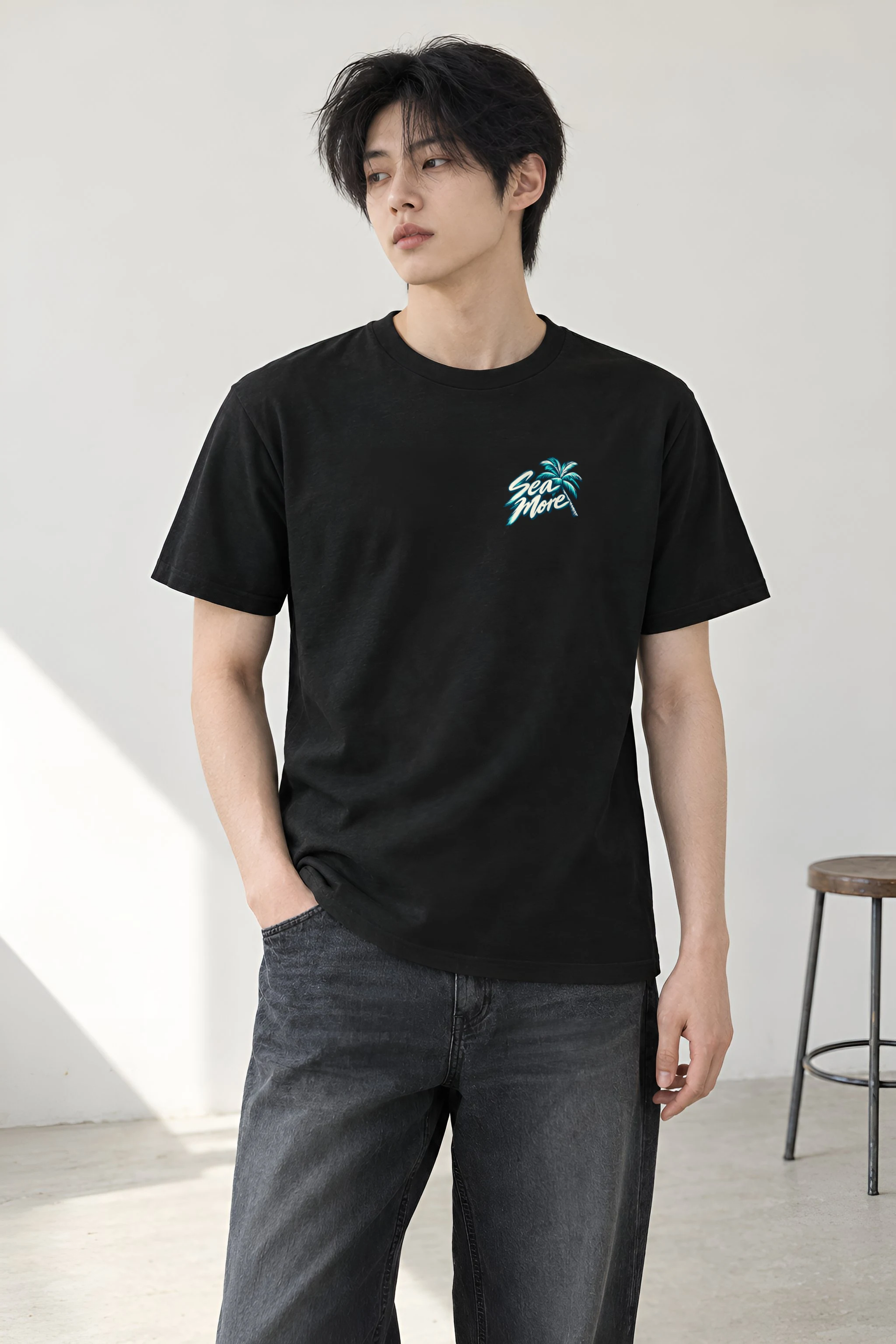 "Sea More" Heavyweight Unisex Crewneck T-shirt