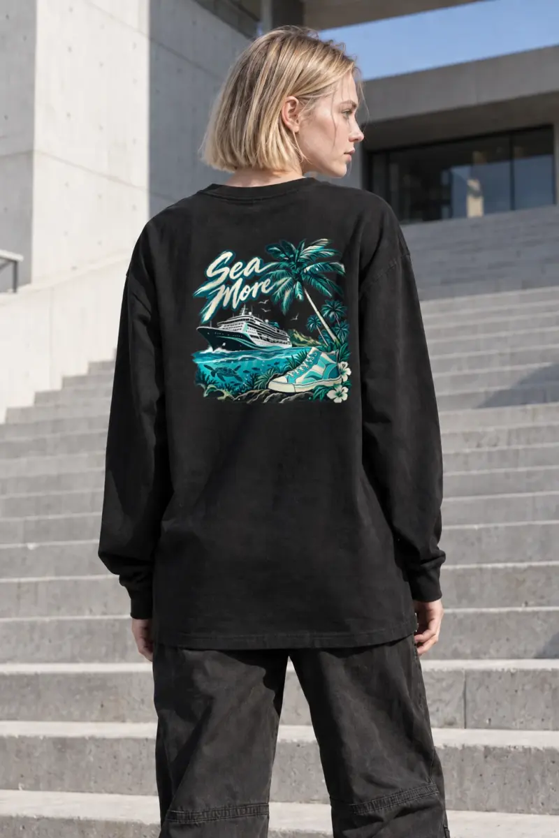 "Sea More" Unisex Longsleeve T-shirt | Gildan 2400