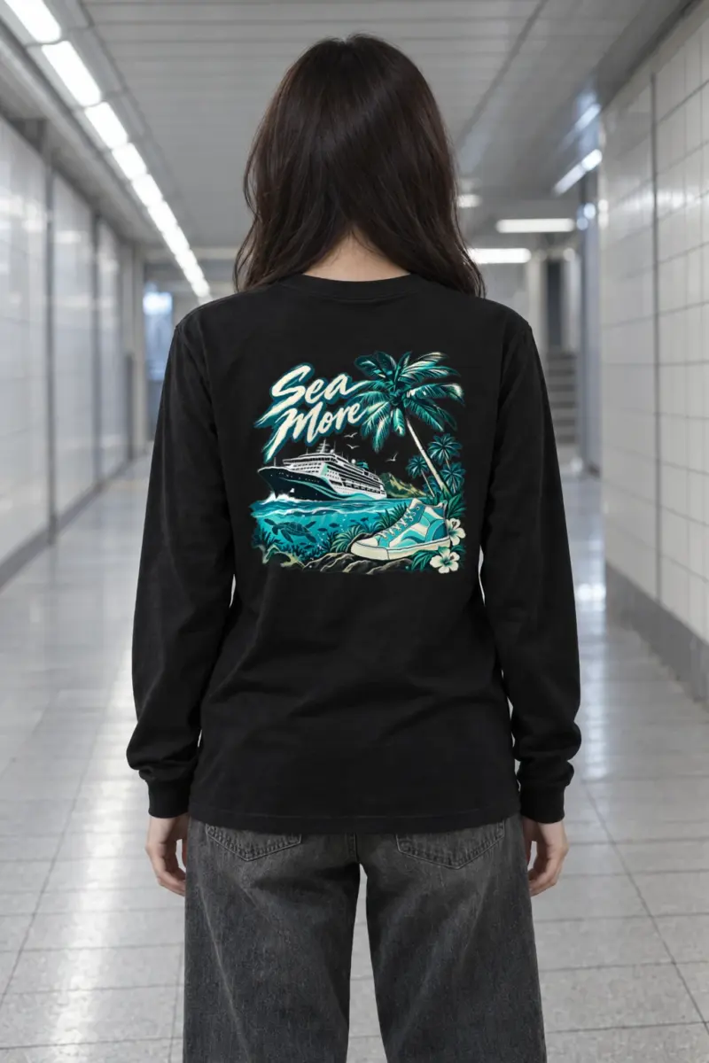 "Sea More" Unisex Longsleeve T-shirt | Gildan 2400