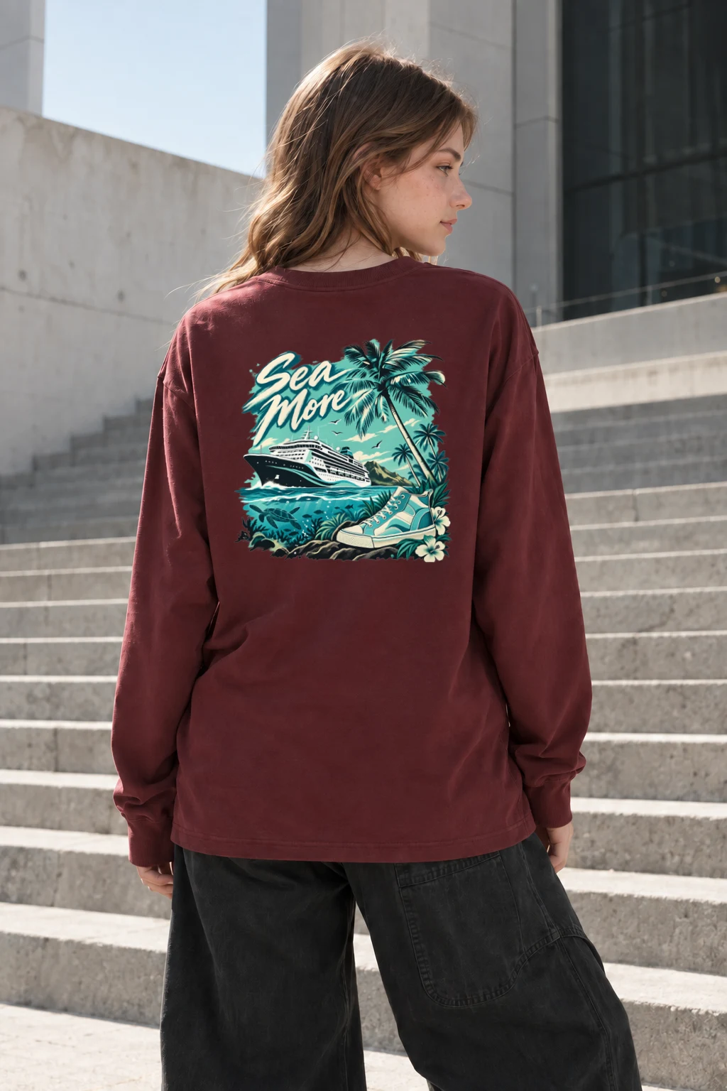 "Sea More" Unisex Longsleeve T-shirt | Gildan 2400