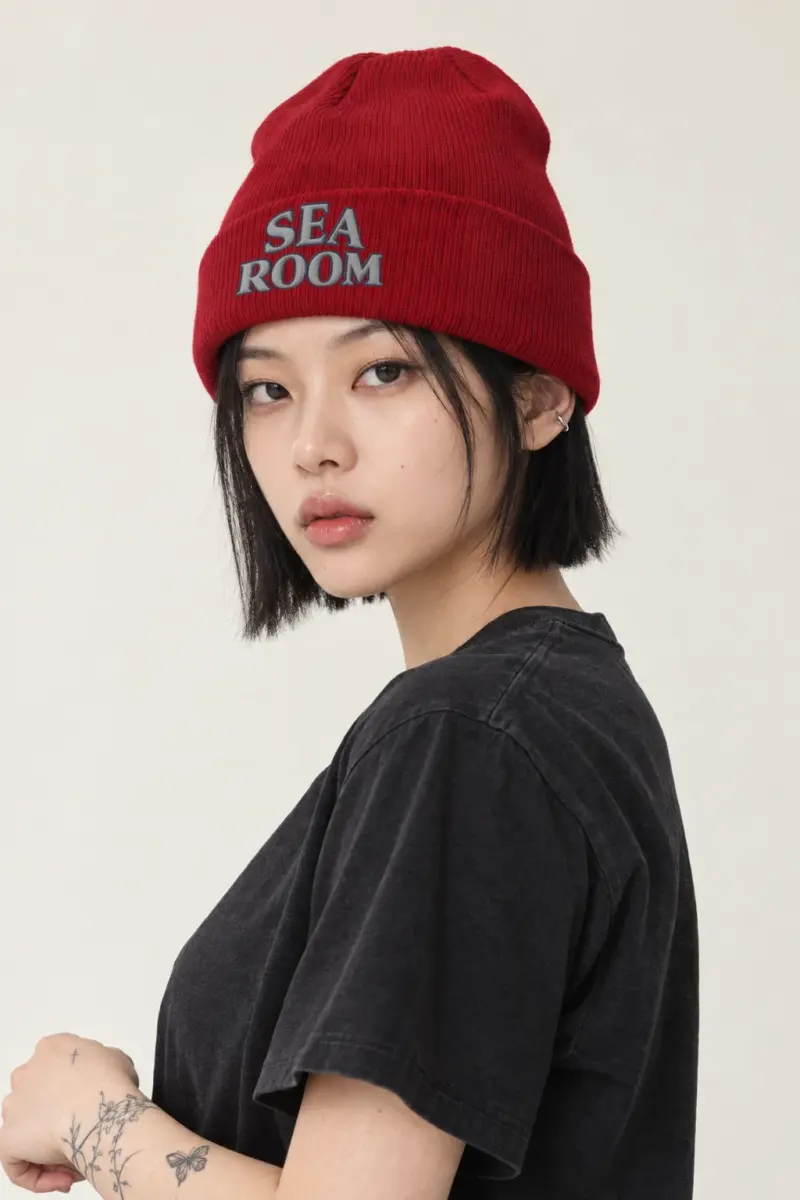 "Sea Room" Cuffed Beanie · Embroidered