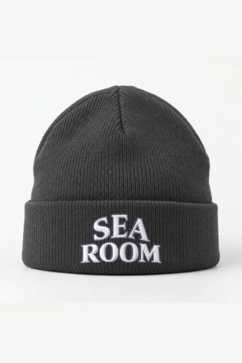 "Sea Room" Cuffed Beanie · Embroidered