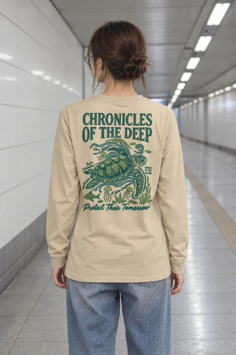"Sea Turtle Chronicles" Unisex Longsleeve T-shirt | Gildan 2400